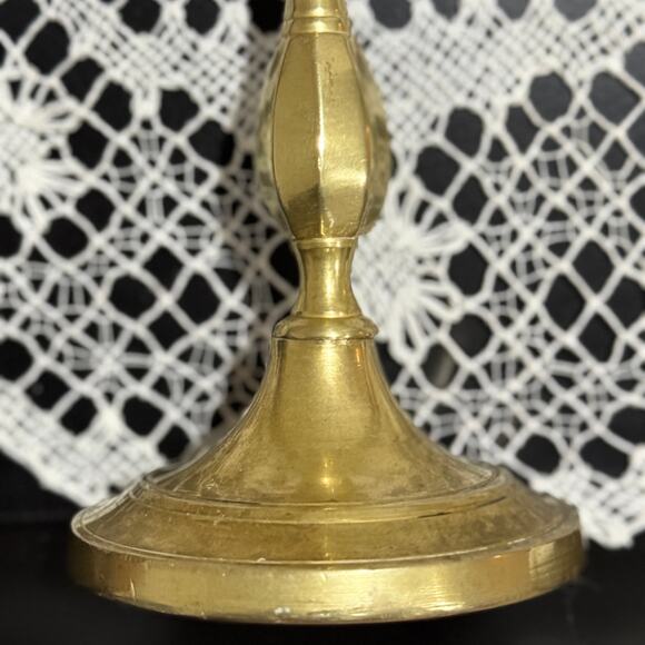 Vintage Brass Judaica Candelabra 3-Arm Lion of Judea Handmade NYC Decor - Picture 15 of 15